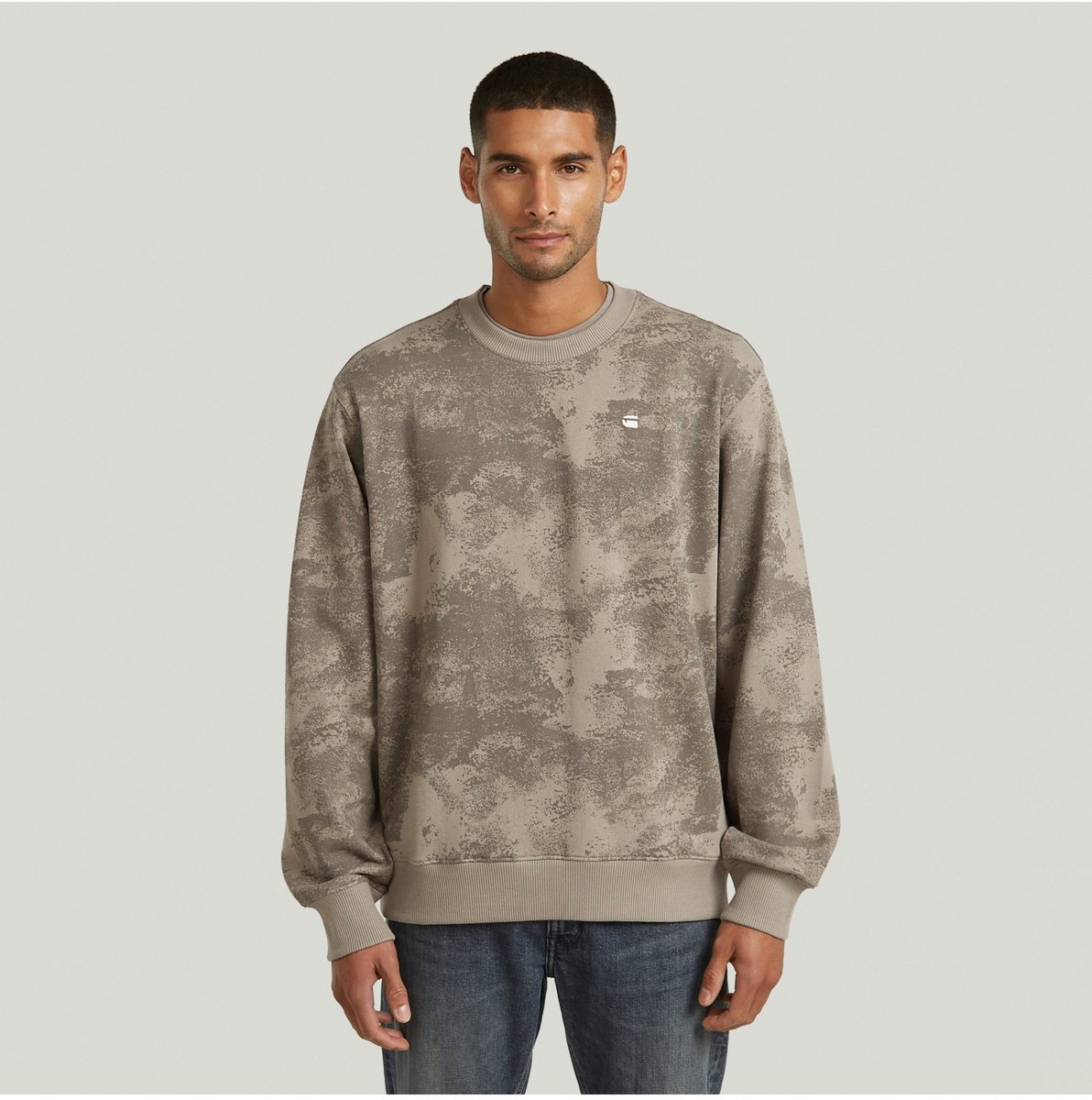 G-Star Aop r sw Heren Sweaters Elephant Skin Archival Texture
