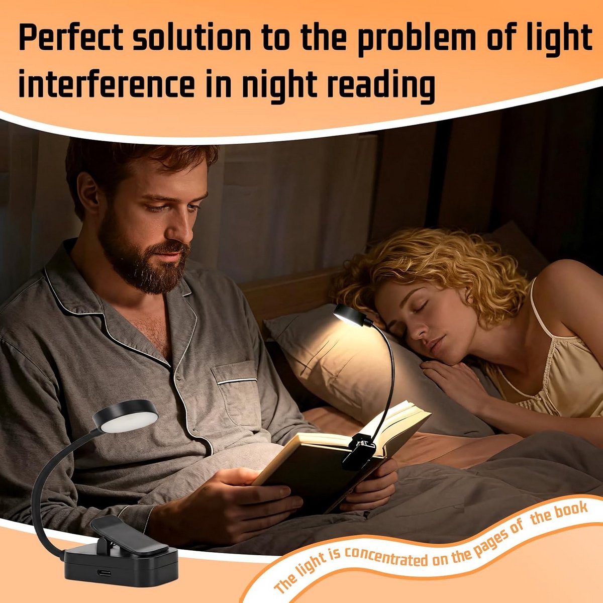 Draagbare Oplaadbare Leeslamp met Flexibele 360 Graden Hals - Ideaal voor Bed en Bureau — cadeau in Gadgets - foto 6