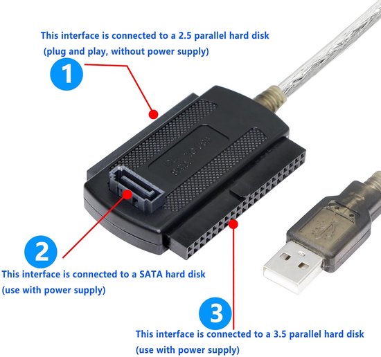 Startech USB 3.1 (10Gbps) Adapter Cable for 2.5 SATA Drives USB-A 3.1 SATA, SATA Power (USB312SAT3CB