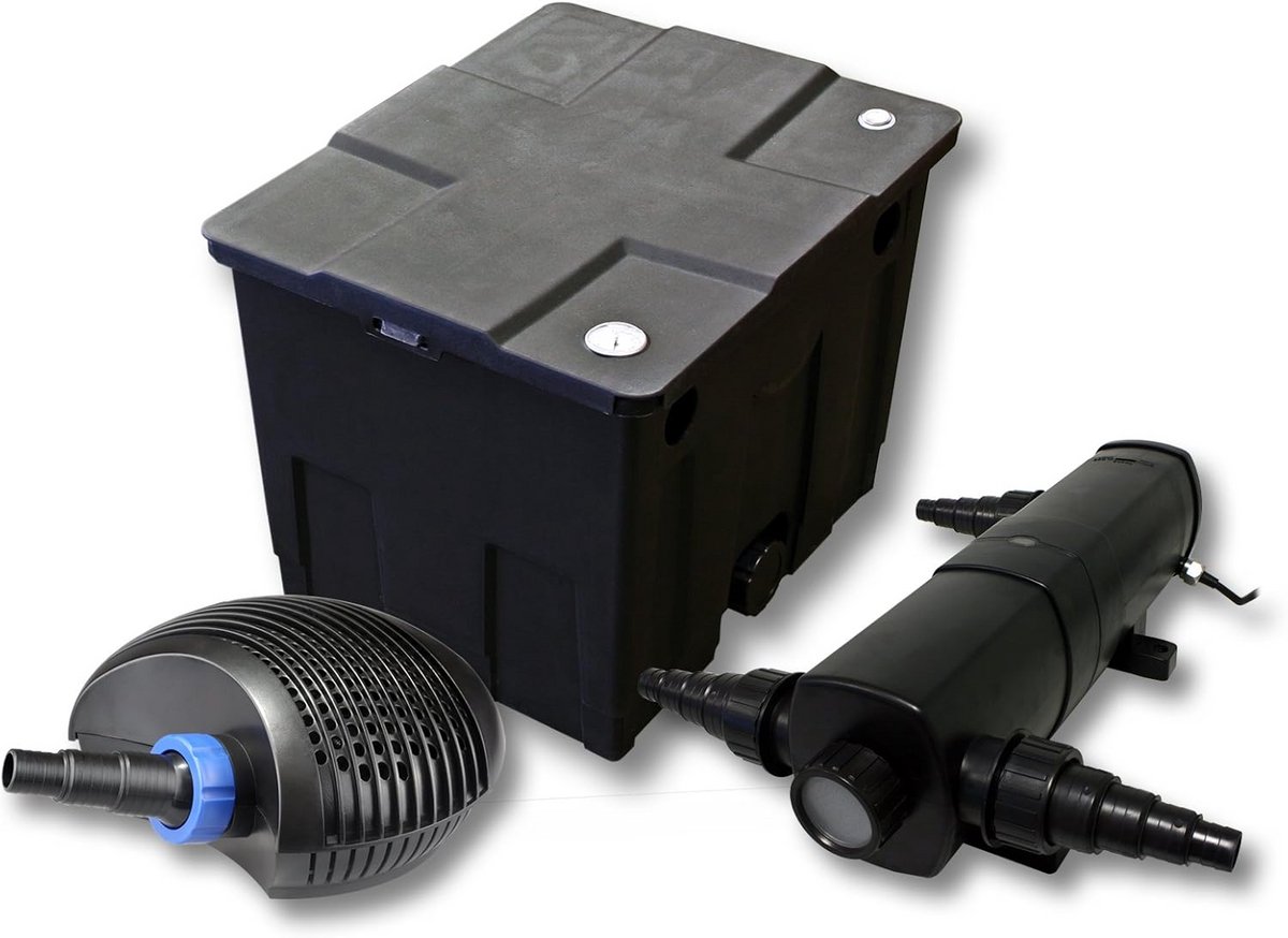 Complete vijverfilter set voor 12.000 liter met UVC-lamp en energiezuinige pomp