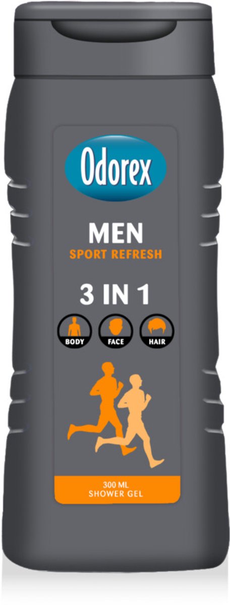 Odorex Douchegel For Men 3-in-1 Sport Refresh - 3 x 300 ml - Voordeelverpakking