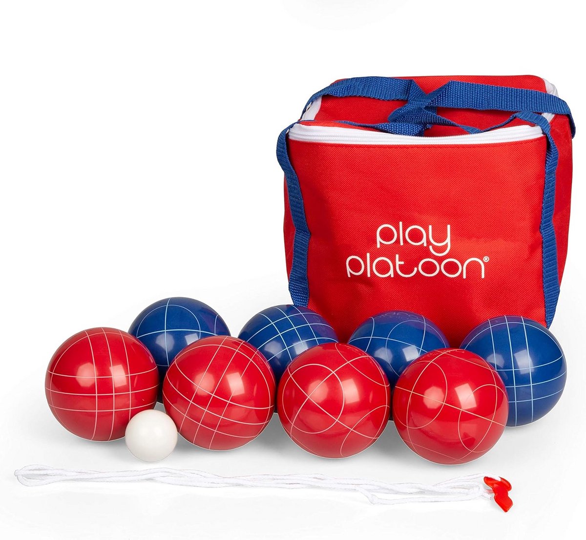 Complete Boccia Set met 8 Hars Ballen, Pallino en Draagtas - Tuinspel voor Buiten & Strand