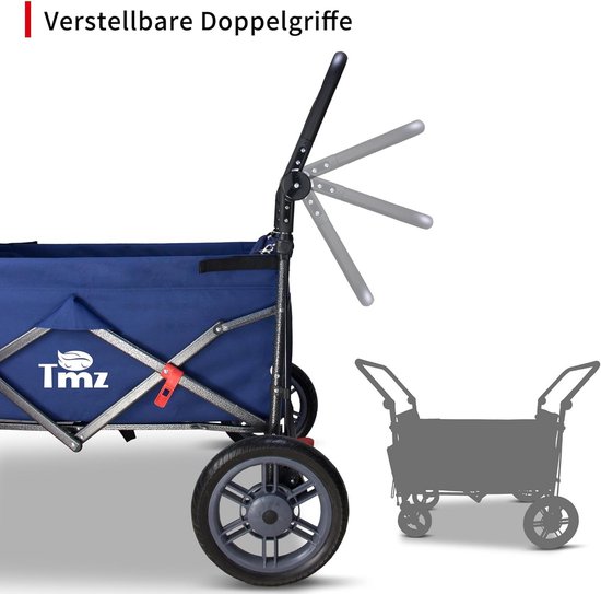 Opvouwbare bolderkar met dak en hoge draagkracht van Opvouwbare Bolderkar — afbeelding 3