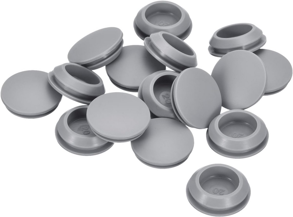 16 Stuks Ronde Siliconen Stoppen voor Gaten van 20-22 mm - Waterdichte Rubberen Afdekdoppen