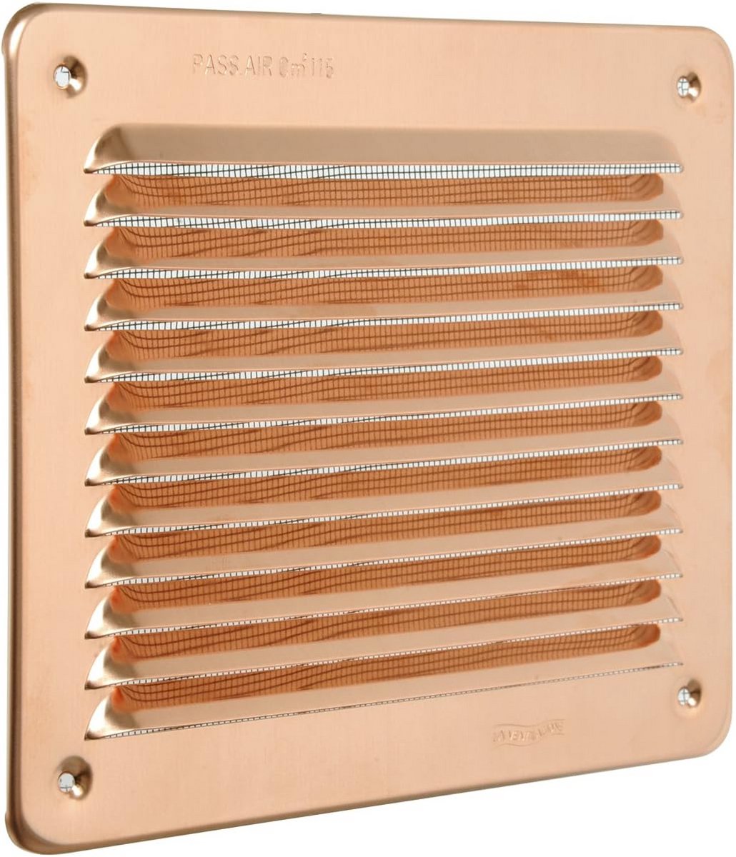 Rechthoekig Overlappingsrooster Koper Ventilatie 193 x 165 mm