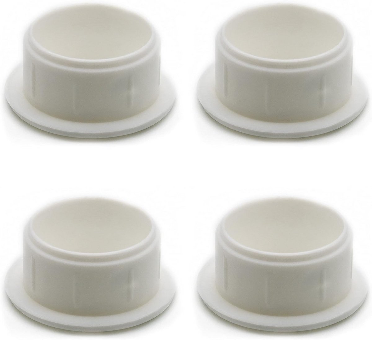 4 Stuks Afdekstoppen Wit voor Boorgaten 10 mm - Kunststof Buisafdekking