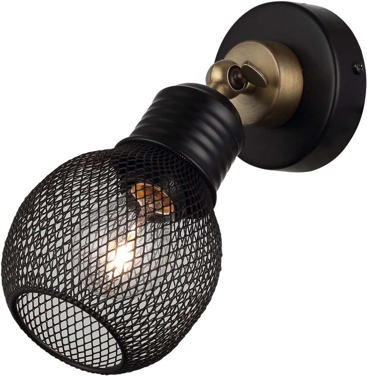 Moderne Wandlamp Goud Zwart Metaal - Stijlvolle Verlichting voor Woonkamer en Slaapkamer