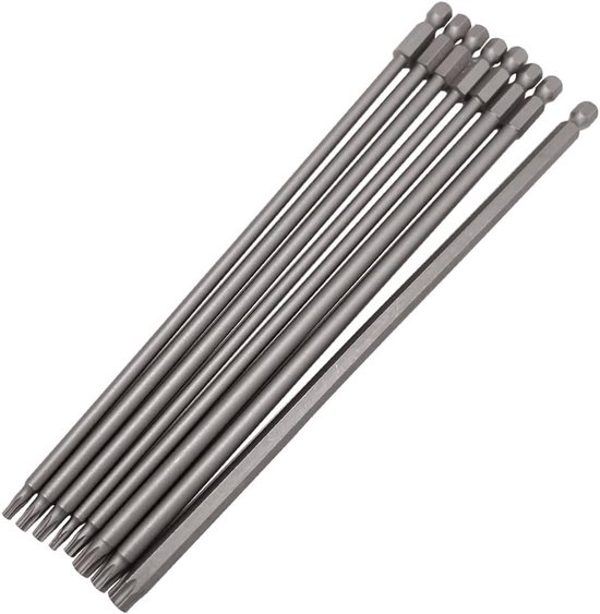 8pcs 200mm/7.9" Long Torx Head Screwdriver Bit Set - Magnetic Tamper ...