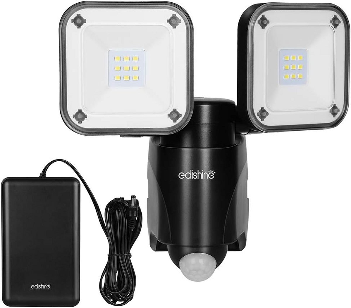 Draadloze LED Buiten Spot met Bewegingsmelder - 800 Lumen, Verstelbaar, IP44
