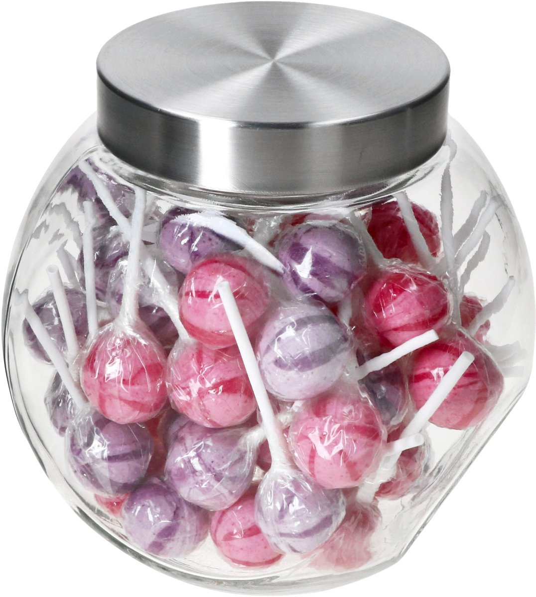 1x DORA Koekjesglas / Bonbonniere 2 liter van glas met metalen deksel - 23467340