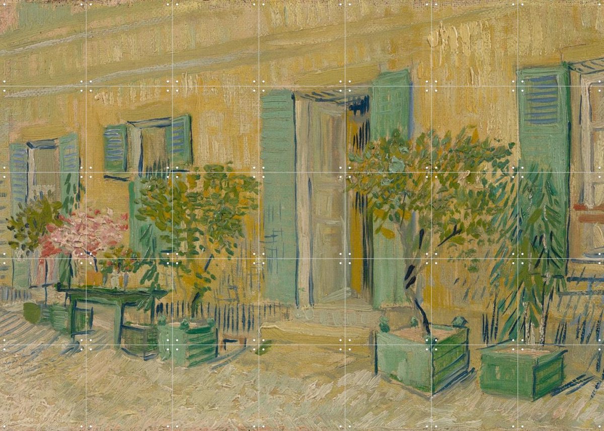 IXXI Voor een restaurant te Asnières (1887), Vincent van Gogh (1853 - 1890) & Van Gogh Museum - 140 x 100 cm - Gratis ophangtool - Grote wanddecoratie