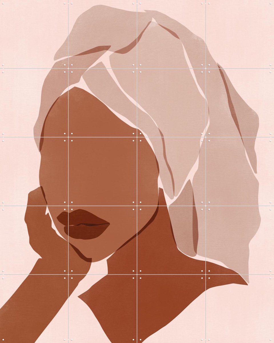 IXXI Sunday Mood, Sacrée Frangine - 80 x 100 cm - Gratis ophangtool - Grote wanddecoratie en posters - Abstract, Minimalisme, Illustraties, Grafisch