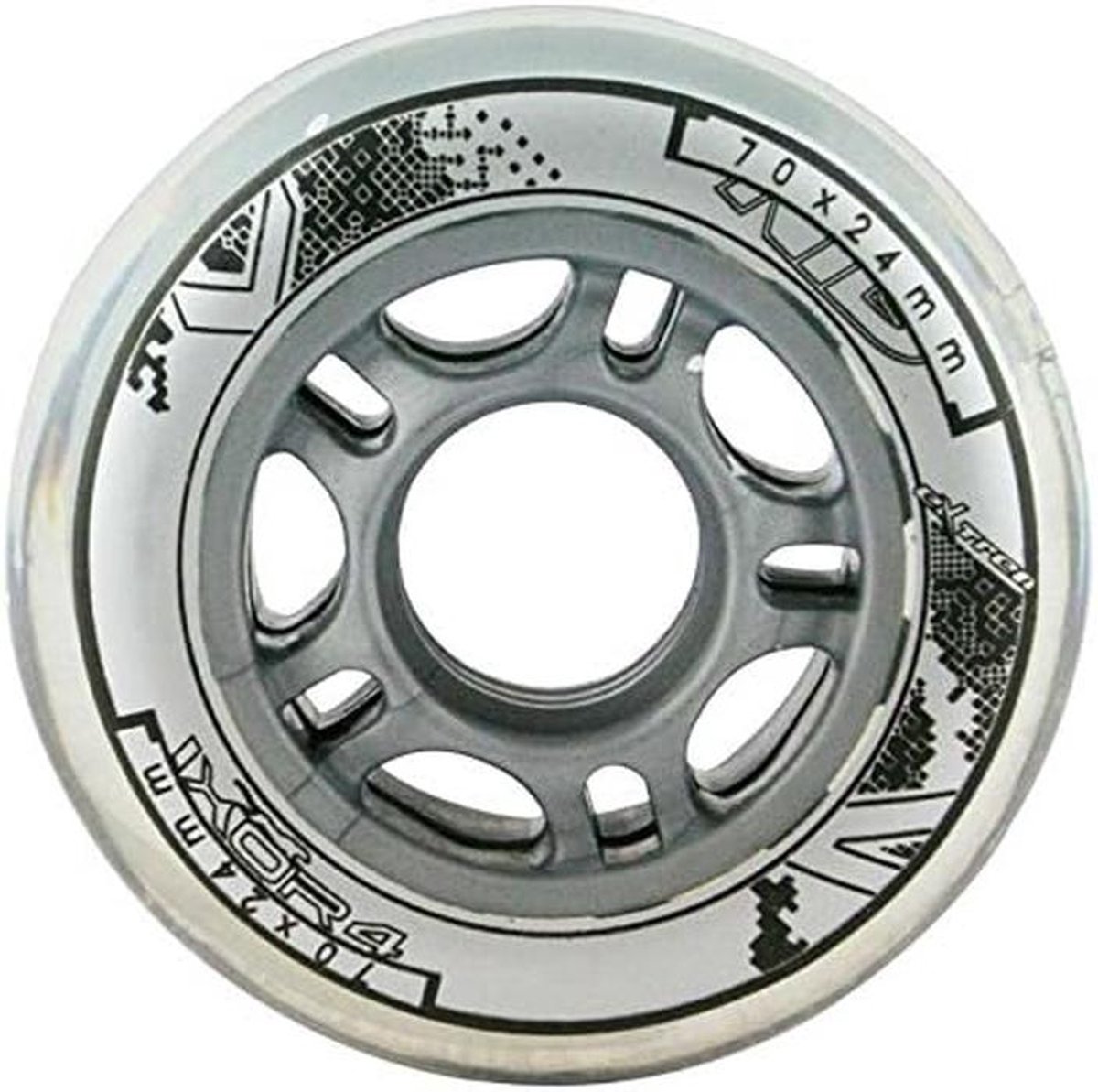 Reservewielen voor Inlineskates - 4 Stuks Transparant (70x24mm)