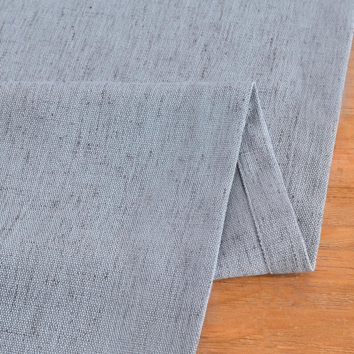 Stofblauwe Linnen Look Tafelloper 150cm - Rustiek en Machinewasbaar