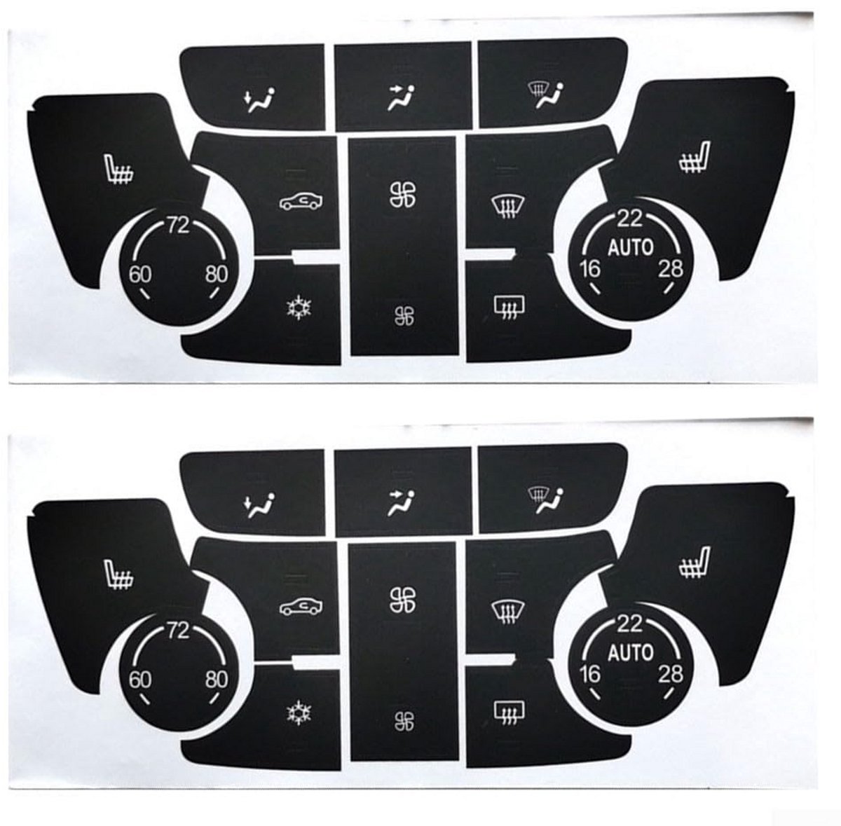 Set van 2 Reparatie Stickers voor Universele HVAC Knoppen