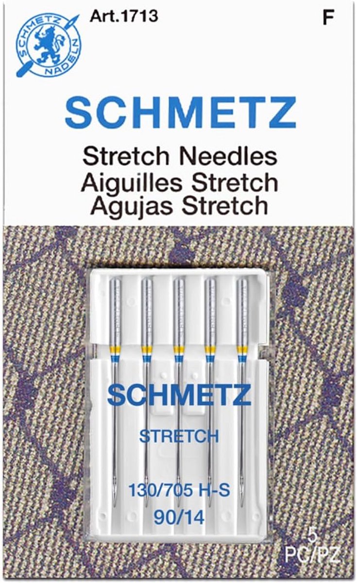 Stretch Naaimachine Naalden Maat 90/14 voor Elastische Stoffen - 5 Stuks