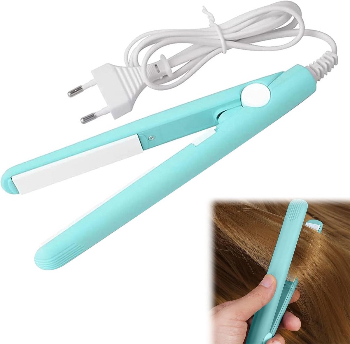 Mini Stijltang 2-in-1 Keramische Haarstyler voor Kort Haar en Pony