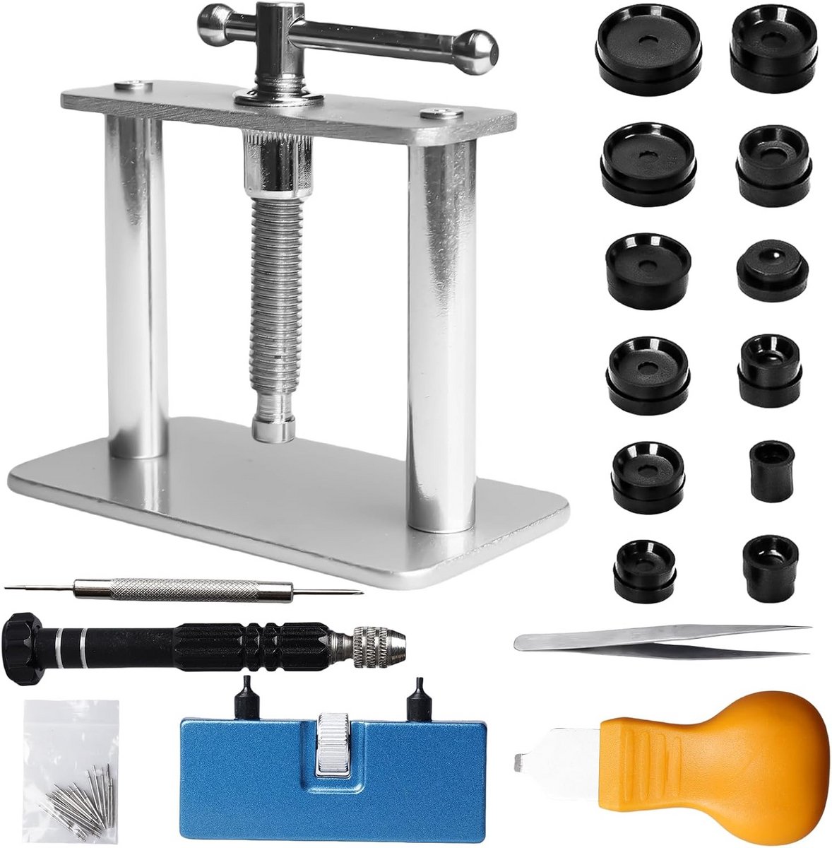 Uitgebreide Horlogemakers Gereedschapset voor Batterijwissel en Reparatie