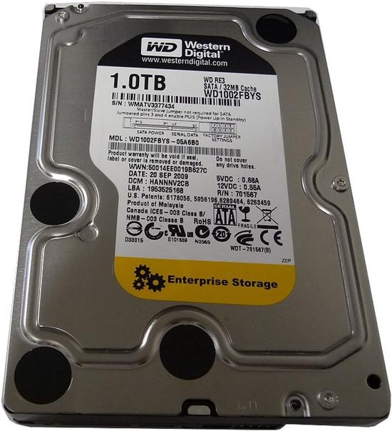1TB Interne Harde Schijf SATA 7200 RPM voor Desktop — afbeelding 4