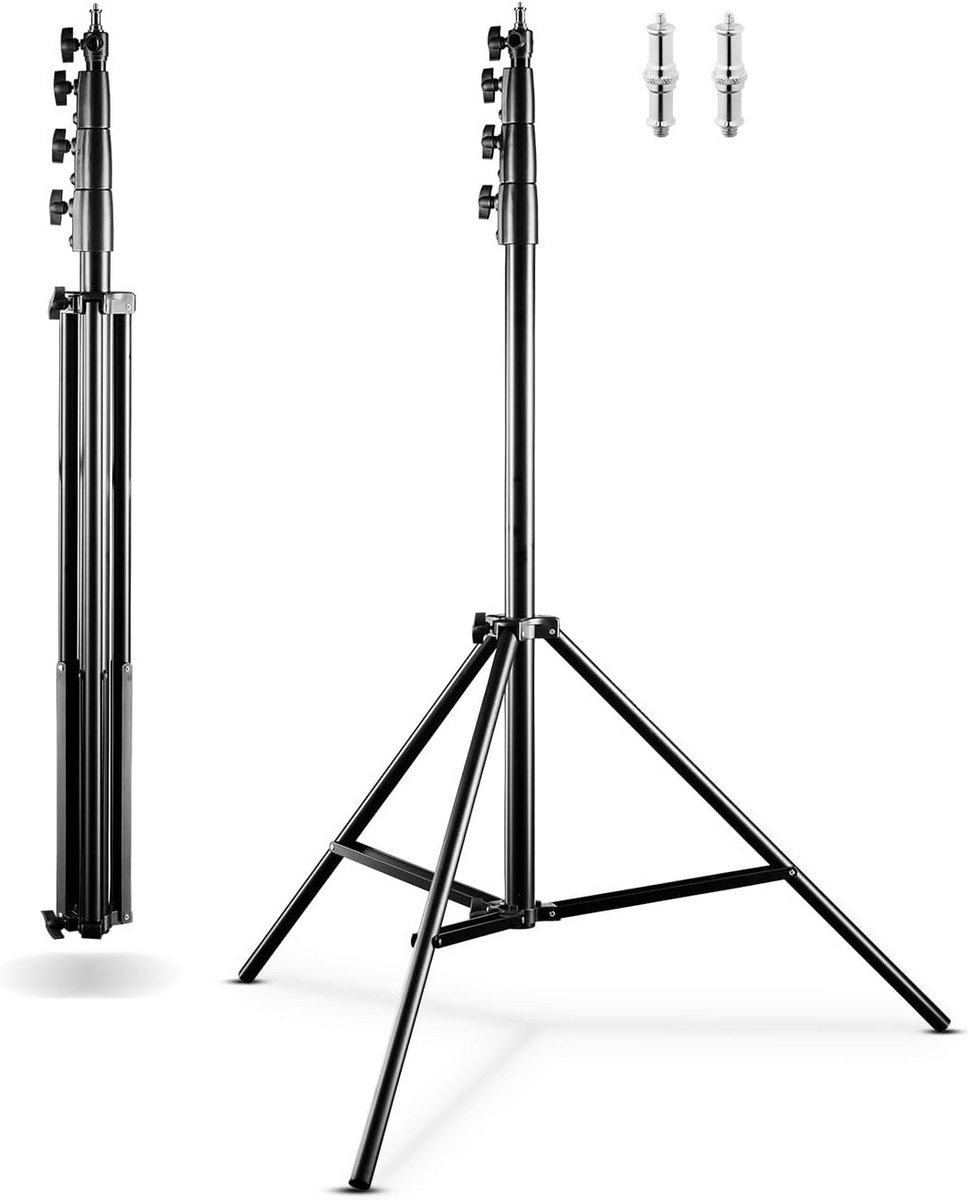 Set van 2 Professionele Studio Lampstatieven 380 cm Hoog Draagvermogen