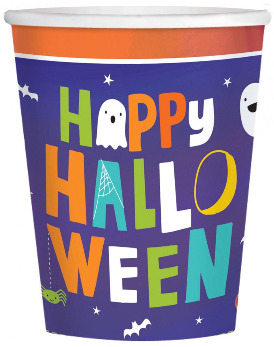Halloween Friends Papieren Bekers - 8 stuks - 250 ml
