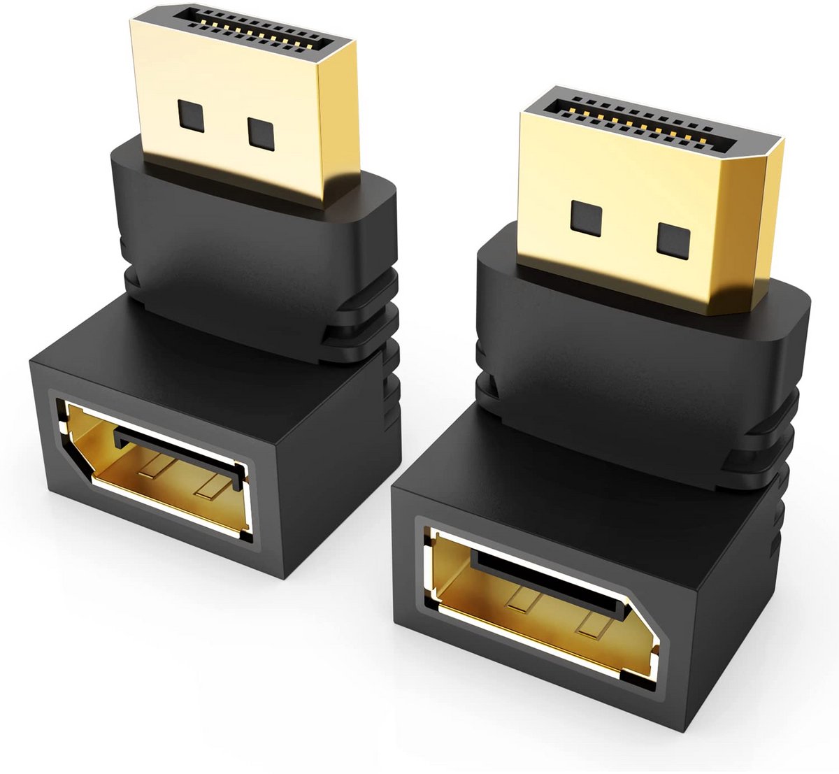 DisplayPort Adapter 90 en 270 Graden Haakse DP Converter 4K Mannelijk naar Vrouwelijk