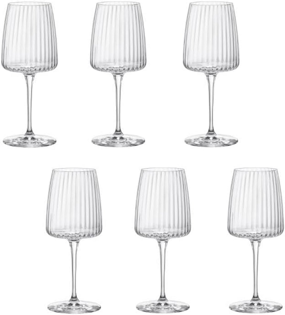 Set van 6 Chardonnay Wijnglazen 37,4 cl voor Witte Wijn