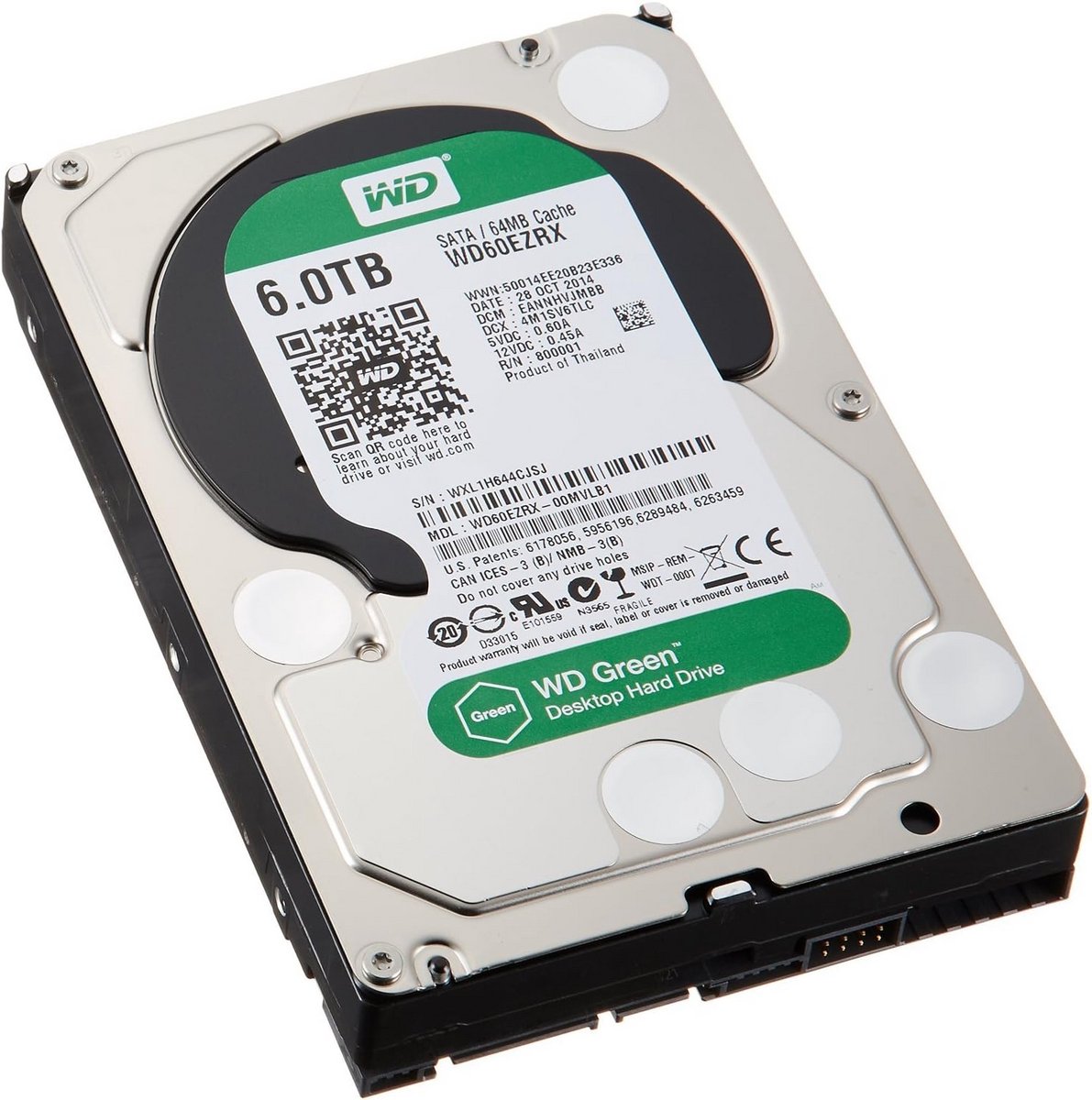 Interne Desktop Harde Schijf 6TB SATA 6 Gb/s HDD 8,9 cm
