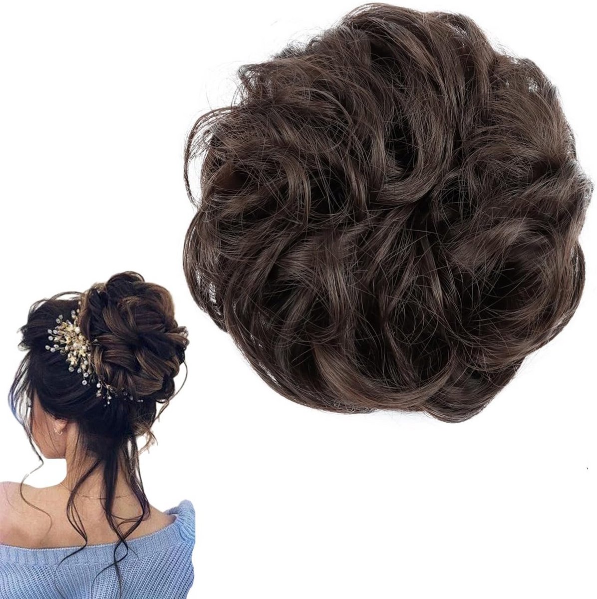 Haarknotje Chignon Haarstukje Nep Haar voor Dames en Meisjes - Direct Volume
