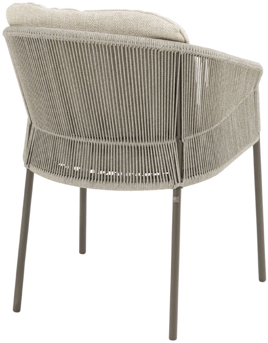 4 Seasons Outdoor Florence chaise de jardin dining avec 2 coussins - terre