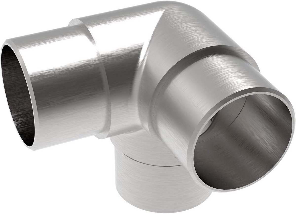 Roestvrijstalen Leuninghouder Boog Verbindingsstuk 42.4mm Wandanker Hoekverbinding
