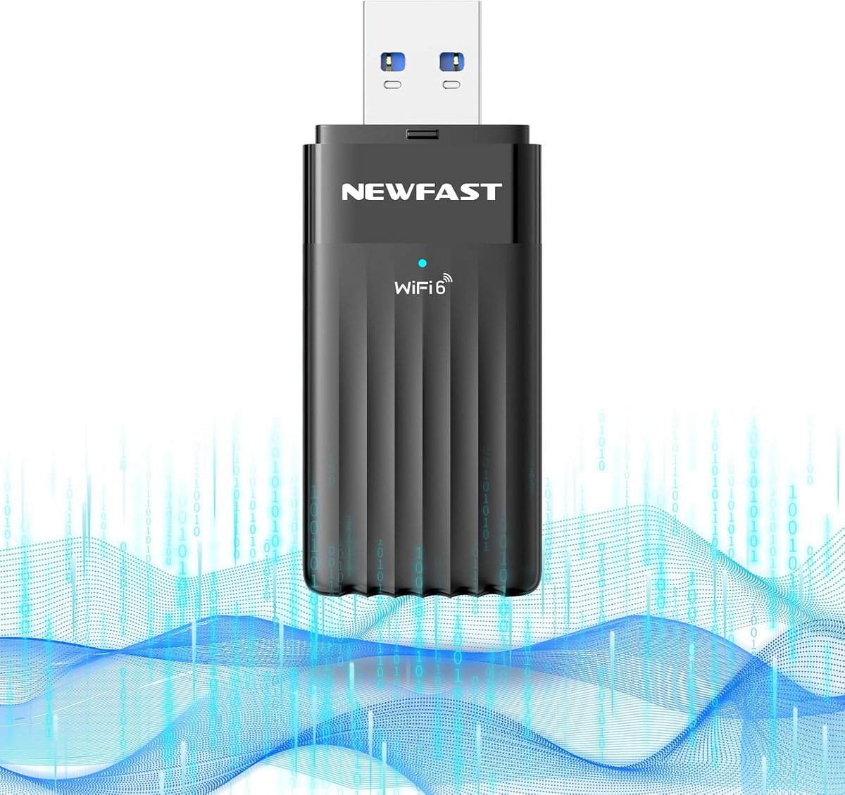 WiFi 6 USB Adapter Dual Band voor PC en Laptop