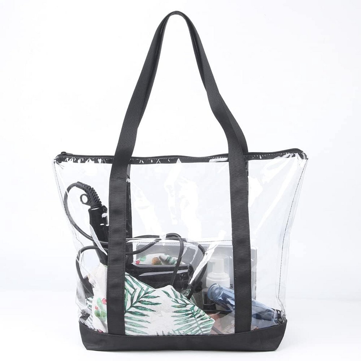 Transparante Tote Bag met Ritssluiting voor Strand en Werk