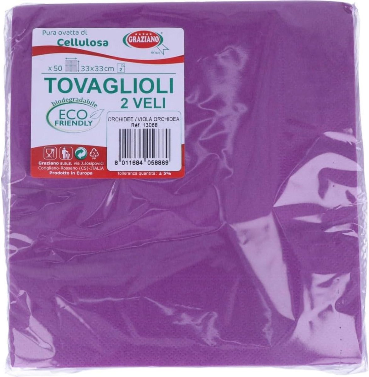 Wegwerpservetten Violet 50 stuks 33x33 cm Feestservetten
