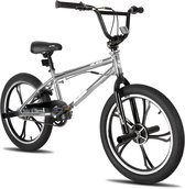 Hiland 20 Inch Freestyle BMX Fiets - 5 Spaken (Mag Wheels) - 360 Graden Rotor - Inclusief 4 Pegs - Jongens & Meisjes (meer dan 7) - Geschikt voor buitenactiviteiten in de lente