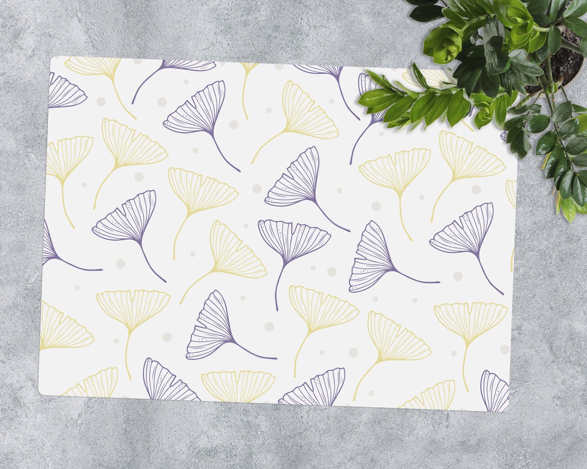 Coloray Vloerbeschermer - Esdoornzaadvleugels Vloerbeschermer Bureaustoel - 100x70 cm - Veelkleurig Bureaustoelmat - Vloerbeschermer Vinyl - Mótif Vloerbeschermer - Rechthoekige Mat - Natuur Thema
