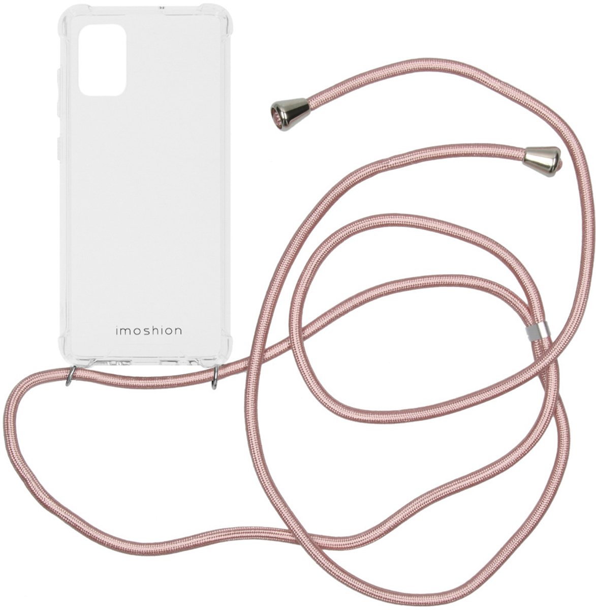 imoshion Hoesje - Geschikt voor Samsung Galaxy A71 - Backcover met koord - Rosé Goud