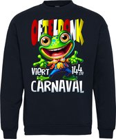 Sweater Oeteldonk viert Carnaval | Carnavalskleding | Foute Party | Navy | maat XXL