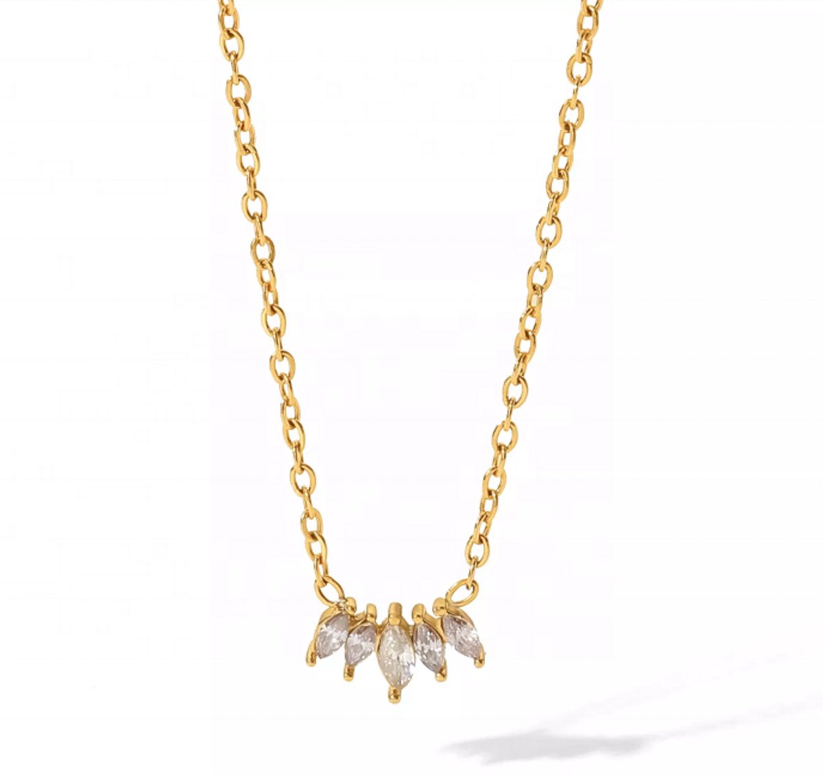 Ketting met Zirkonia Steentjes – Sprankelend Detail | Twinolo