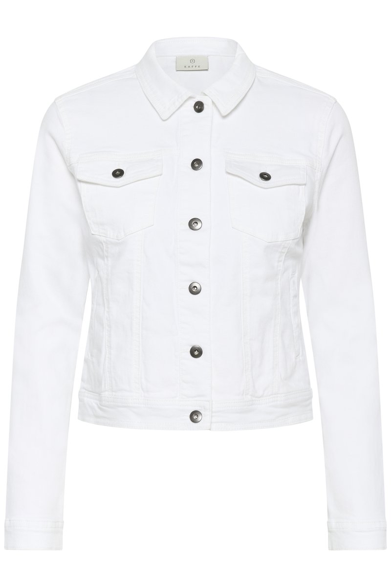 Kaffe KAzelina Denim Jacket Dames Jas - Chalk