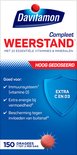 Davitamon Compleet Weerstand. Doos met blauwe en witte opdruk, 150 dragees. Goed voor immuunsysteem.