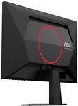 Zwarte monitor achterkant met HDMI, Display Port en koptelefoon uitgang. AOC Gaming logo.