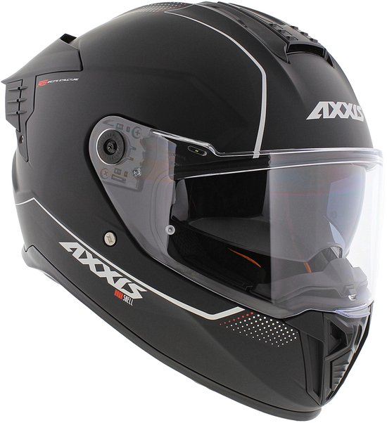 Axxis Hawk SV Evo Integraal helm solid mat zwart M - Motorhelm / Brommerhelm met intern zonnevizier - Pinlock voorbereid