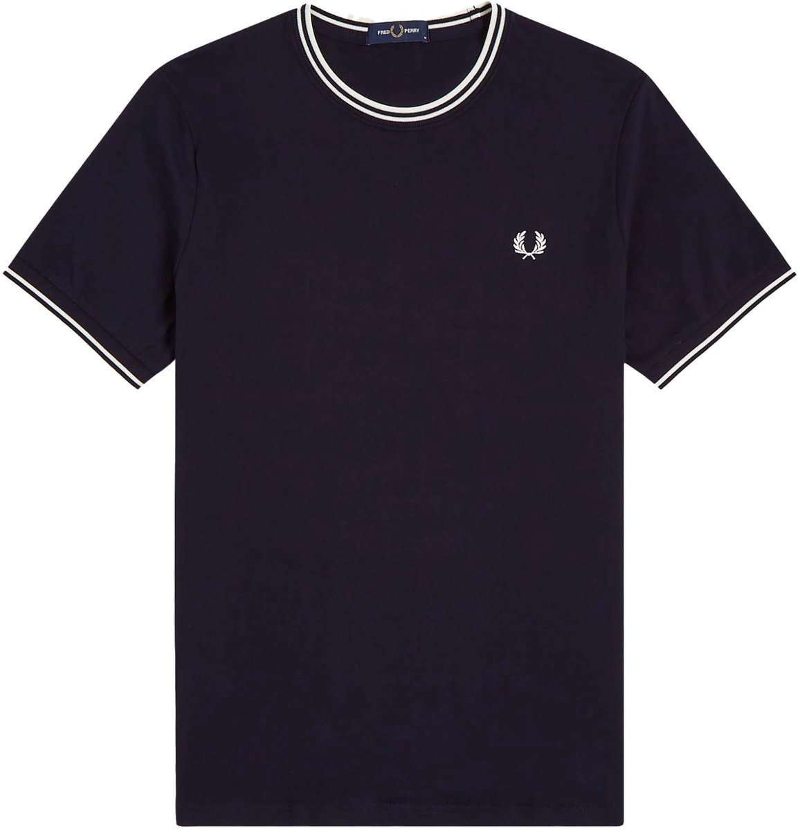 Fredperry Fp T-Shirt Met Twin Tipped Fashion Wear Volwassen Blauw