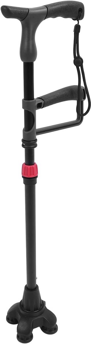 Verstelbare Wandelstok met Hefleuning en Antislipbasis voor Mobiliteit en Stabiliteit