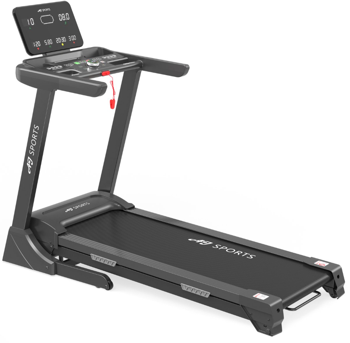 AJ-Sports Loopband met helling AJ-7008 PRO - 1 tot 16 km/u - Loopband Inklapbaar - 15% Elektronische Helling Functie - Hardloopband - Walking pad - Wandelband - Treadmill - Extra Krachtige 3.5 PK Motor - Inklapbaar - Fitness - Sport
