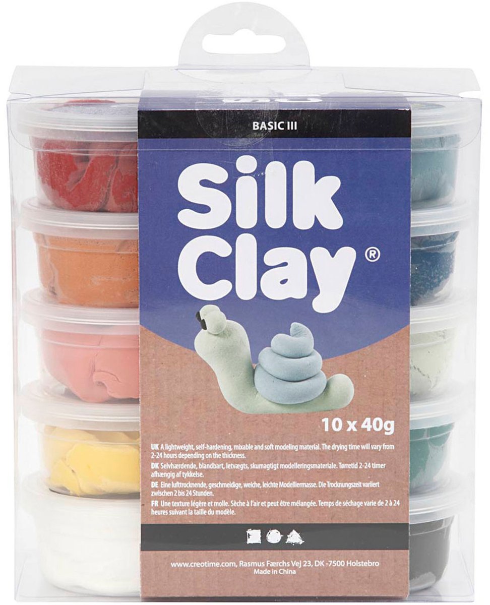 Silk Clay Boetseerklei Set - Zelfhardende Klei - Luchtdrogende Klei - Dusty Colours - DIY Klei - 10x40 g — afbeelding 4