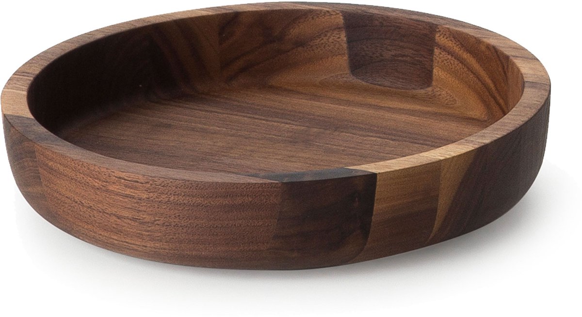 Continenta Ronde Schaal in Massief Notelaar 20xH4,3cm