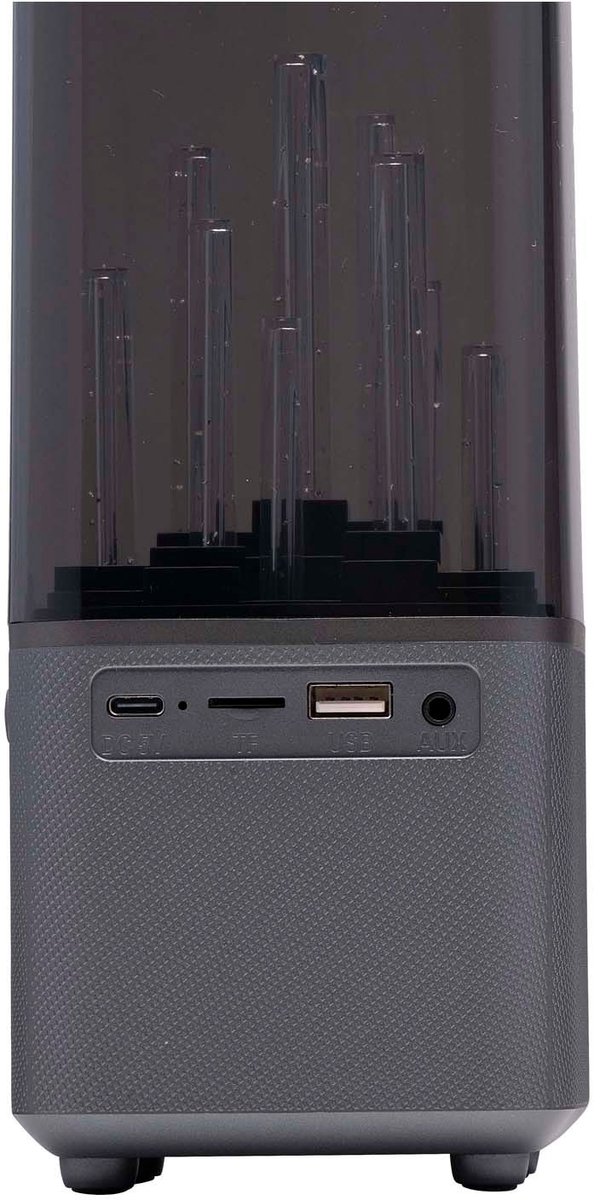 Dunlop Bluetooth Speaker - 9W - met FM-Radio en AUX/MIC Ingang - Ingang voor TF Kaart en USB - TWS Functie - LED-Verlichting - Zwart