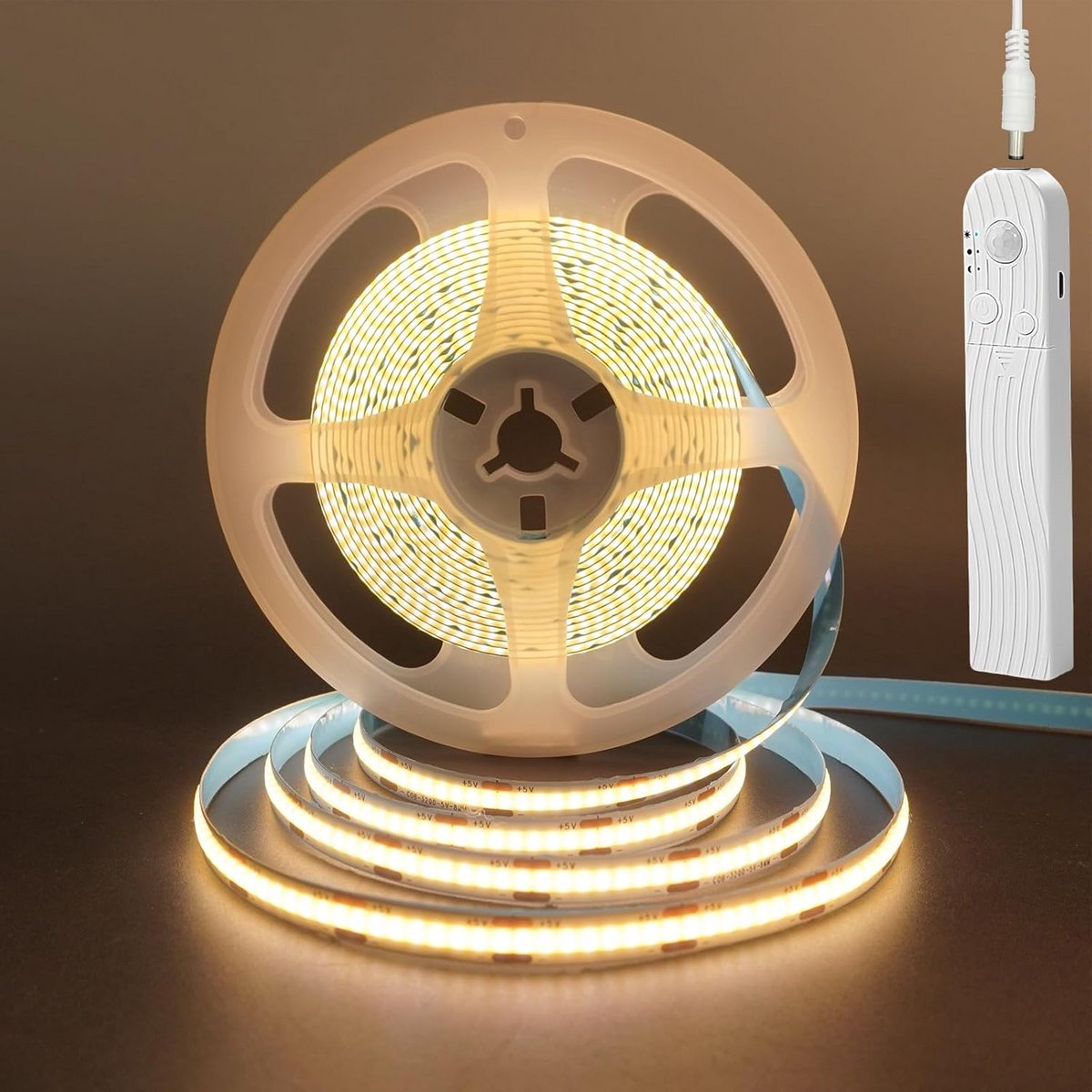 Bewegingssensor LED Strip Lichtbalk Oplaadbaar (USB-C) met Dimfunctie - Warm Wit Licht voor Kast en Trap